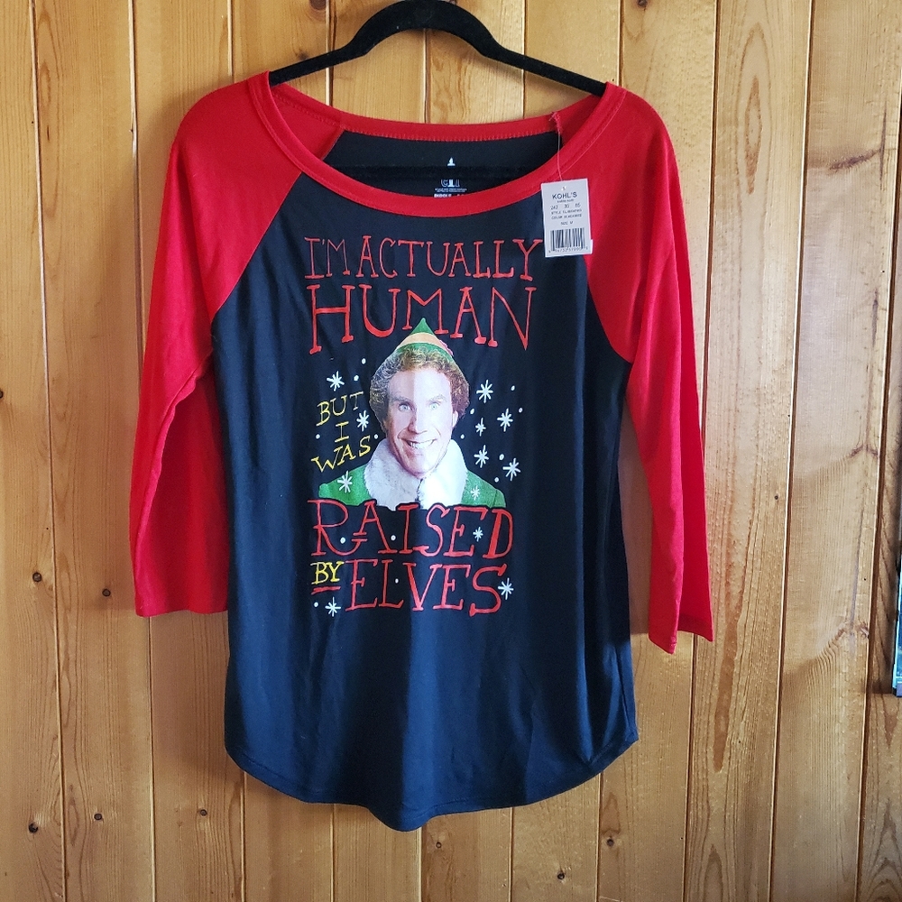 Elf Raglan Holiday Tee